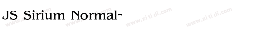 JS Sirium Normal字体转换